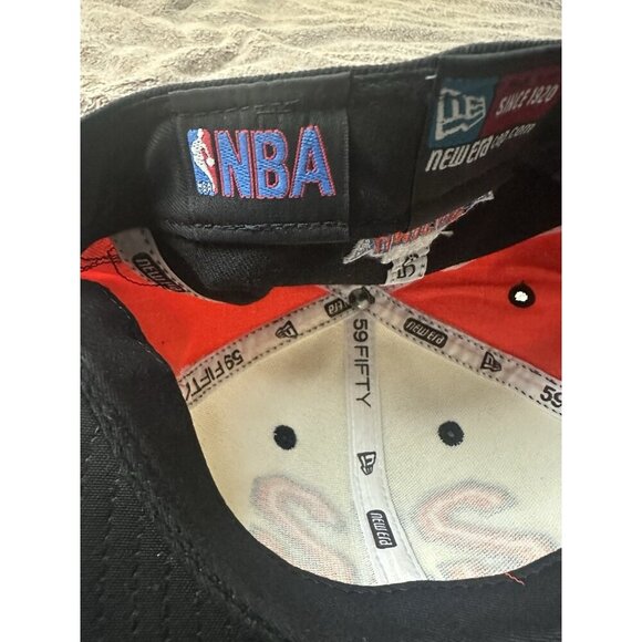 New York Knicks Hat Cap Fitted 7 1/4 White Orange Area Code 212 NBA New Era New - Picture 10 of 14